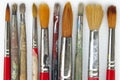 Artist paint brushes background Royalty Free Stock Photo